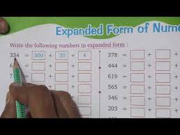 To express a number written in exponential form in expanded form, the base number a is multiplied by itself the number of times shown by the power. Expanded Form Of A Numbers Writing Numbers In Expanded Form How To Write Expanded Notation Youtube