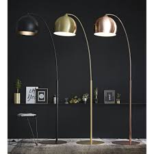 Stehlampe Aus Goldfarbenem Metall H 206cm Vintage Floor Lamp Metal Floor Lamps Lamps Living Room