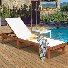 Pool lounge chairs are one set of furniture that allows you to use… besides making your pool area more functional, lounge chairs also add up to its aesthetic profile. Solid Wood Back Adjustable Patio Lounge Chair Buy A Dream