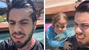 Zé Felipe diz que salvou Maria Flor de se afogar em piscina da nova mansão 