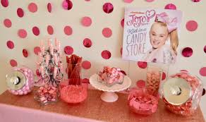 How To Make A Pink Candy Table For A Girls Birthday Party For A Jojo Siwa Birthday Party On A Budget Ca Pink Candy Buffet Pink Candy Table Jojo Siwa Birthday
