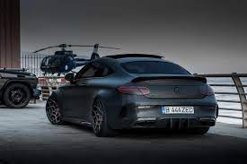 Sport stripes (decals) in matte graphite grey above sill. Bad Boy Mercedes Amg C63 S Z Performance Coupe