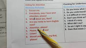 Jumat, 24 juli 2020 kelas : Bahasa Indonesia Kls 8 Asking For Attention Dan Checking For Understanding Youtube