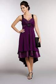Robe Mi Longue Mousseline Et Satin Violet Tati Fr Robe Soiree Courte Robe Robe Mi Longue