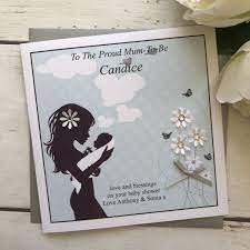 Baby shower games of prediction. Handmade Baby Shower Cards Personalised Cardspink Posh
