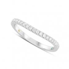 Kathy De Stafford 18ct White Gold Claw Set Dip Ring 0 20ct White Gold Wedding Rings Fashion Rings