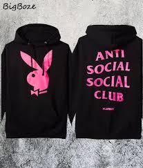 anti social social club playboy hoodie