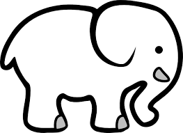 Black And White Graphics For Babies Black And White Baby Graphics White Elephant Clip Art Vector Clip Art Online Royalty Free Elephant Coloring Page Elephant Clip Art Elephant Outline