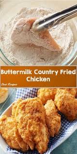 Dredge the chicken from the buttermilk into the breadcrumbs then add to a baking sheet coated with cooking spray. The Secret To This Juicy And Tender Fried Chicken Lies In The Simple Buttermilk Marinade The Cr Country Fried Chicken Buttermilk Recipes Fried Chicken Recipes