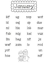 Subscribe to home spelling words! Monthly Nonsense Words Worksheets Teaching Resources Tpt
