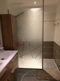 Verre Sable Miroiterie Righetti Paroi De Douche Idee Deco Salle De Bain Moderne Douche En Verre