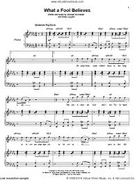 Brothers What A Fool Believes Sheet Music For Voice And Piano Sheet Music Piano Chords Chart The Fool