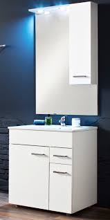 Bad Mobel Komplett Set Weiss Hochglanz Badset Mit Waschbecken Und Led 60 Cm Minka Ebay