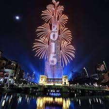 Dubai New Year New Year Fireworks Burj Khalifa Celebration Around The World
