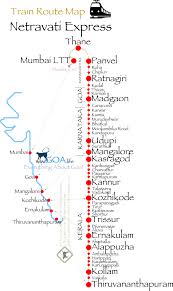 India to karnataka distance & travel route. Netravati Express Route Map