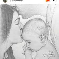Recolor Picture In 2020 Mom Drawing Art Drawings Beautiful Mothers Day Drawings