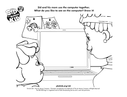 Maybe you would like to learn more about one of these? Sid On The Computer Coloring Page Kids Pbs Kids For Parents