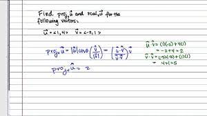 Orthogonal Projection Example Youtube