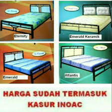Beli furniture tempat tidur serta set kamar tidur seperti tempat tidur dari ikea. Tempat Tidur Besi Minimalis No 1 Kasur Inoac 180x20x200 Bagus Shopee Indonesia