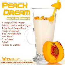 Peach Dream Protein Shake Recipe Protein Shake Smoothie Shake Recipes Protein Shake Diet