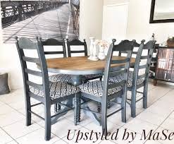 Peppercorn And Black Glaze By Wise Owl Paint Grey Dining Tables Painted Dining Table Painted Dining Chairs