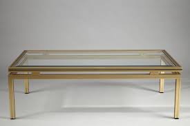 Sutton glass top coffee table with slat bottom, classic coffee table 5. Pierre Vandel Rectangular Coffee Table In Brass Plated Aluminium With Glass Top At 1stdibs