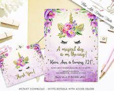 Birthday Invitation Card Design Editable Unicorn Invitation Template Unicorn Birthday Party Invitation Template Floral Unicorn Invite Magical U Unicorn Invitations Birthday Party Invitation Templates Birthday Party Invitations