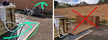 Point a light up the trees and/or light up a section of the pool's wall. Swimming Pool Heat Pump Installation Tips How To Install Best Practice