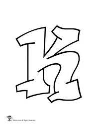 I first map out and design the letter with a pencil, then once i'm happy with the general layout i then go. Graffiti Capital Letter K Woo Jr Kids Activities Graffiti Lettering Lettering Alphabet Graffiti Lettering Fonts