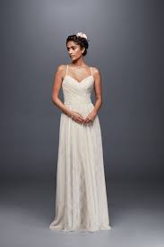 Soft Lace Wedding Dress With Pleated Bodice David S Bridal Galina Wedding Dress Best Wedding Dresses Wedding Dresses Lace