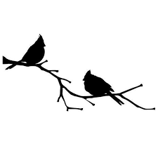 Bird On Branch Silhouette Tattoo Cardinal Birds On A Branch Vinyl Wall Decal Cardinal Decor Etsy Bird Silhouette Tattoos Bird Silhouette Silhouette Tattoos