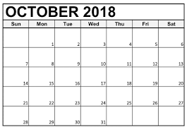 Pin On October 2018 Printable Calendar