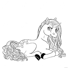 Coloriage Sublime Licorne Barbie Pour Fille Jecolorie Com