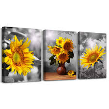 5% coupon applied at checkout. 3 Piece Wall Art For Bedroom Canvas Prints Artwork Bathroom Wall Decor Black And White Sunflower Wall Decorations For Living Room 12x16 Inch Piece 3 Panels Pastoral Scenery Home Decoration Painting Buy Online In Cyprus
