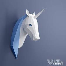 Papercraft 3d Unicorn Diy Papercraft Unicorn Paper Craft Horse Diy Gift Pdf Template Unicorn Trophy 3d Origami Model Lowpoly Papercraft Paper Sculpture Paper Animals Paper Crafts