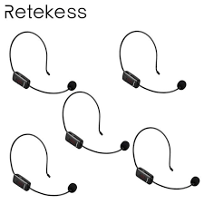 5pcs Retekess Tr503 Conference Microphone Condenser Wireless Headset Megaphone Radio Mic For Loudspeaker Teaching Meeti Microphone Wireless Headset Loudspeaker