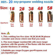 amzvaso 5pcs lot h01 20 oxygen propane welding nozzle