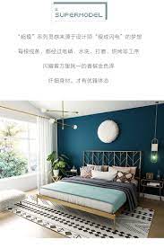 林氏家具北欧ins网红风斯黛拉金色双人铁床极简设计师1 8米床eo1a tmall com天猫 bedroom supermodels