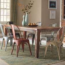 Add a touch of contemporary to your dining room, this metal and glass dining table is finished in a matte silver finish. Coaster 180161 Keller Rustic Rectangular Dining Table With Scrubbed Paint Look 180161 Reese Warehouse