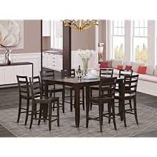 Each piece is crafted from solid hardwood and dark cherry veneer. Buy 9 Pc Counter Height Set Square Table And 8 Counter Height Chairs Online In Turkey B00tv4b2c6