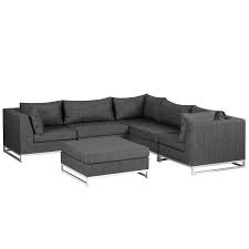 Exotan Ibiza Garten Lounge Sitzgruppe 6 Teile Schwarz Outdoorsofa Polstermobel In Garten Terrasse Mobel Garnitu Lounge Gartenmobel Lounge Mobel Sitzgruppe