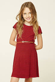 Girls Striped Mini Dress Kids Fashion Trend Onlineshop Shoptagr Girls Striped Dress Tween Outfits Striped Mini Dress