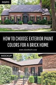 Exterior Paint Colors For A Brick Home