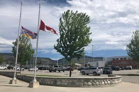 The lower than normal position to which a flag is lowered on a mast as a sign of mourning. Okanagan Skaha Schools Flags Fly At Half Mast For 215 Children Buried In Kamloops Summerland Review