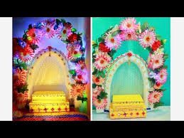 Diy Ganesh Pandal Decorating Ideas For Home Table Decoration For Ganesh Chaturti In Rs 350 Youtube In 2020 Decoration For Ganpati Couples Decor Boy Decor