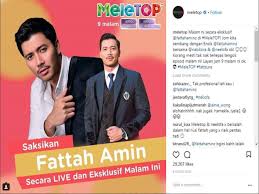 Abdul fattah bin mohd amin (lahir 14 september 1990) ialah seorang pelakon, penyanyi dan model malaysia. Fattah Amin Tidak Muncul Dalam Program Meletop Yang Dihoskan Neelofa Malaysian Update Berita Terkini Untuk Anda