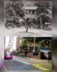 1880s年 2019年10月11日平行時空130多年銅鑼灣天后古廟銅鑼灣天后廟 又稱燈籠洲天后古廟或簡稱天后古廟 位於香港島銅鑼灣天后廟道10號 灣仔區及東區之間的一條分界綫 銅鑼灣天后廟始建於清朝初 由戴仕蕃建造 當時稱之為 鹽船灣紅香爐廟 hong kong street