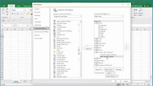 How To Customize Ribbon And Add A New Tab In Excel 2016 Youtube