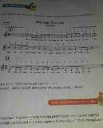 Tuliskan Not Balok Not Angka Dan Syair Lagu Mariam Tomong Brainly Co Id