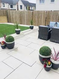 Eclipse Ivory Virtue Vitrified Porcelain Paving Slabs 1200x600 Pack Back Garden Landscaping Back Garden Design Modern Garden Design